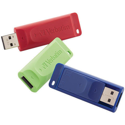 Verbatim 97002 4gb Store N Go Usb Flash Drives, 3 Pk