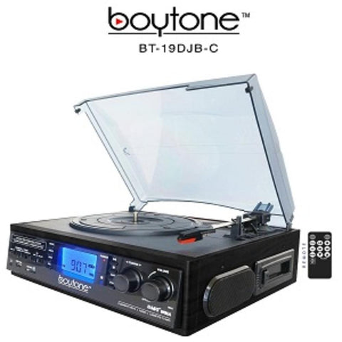 Boytone Bt-19djb-c 3-speed Stereo Turntable - 33/45/78 Rpm With Am-fm Radio
