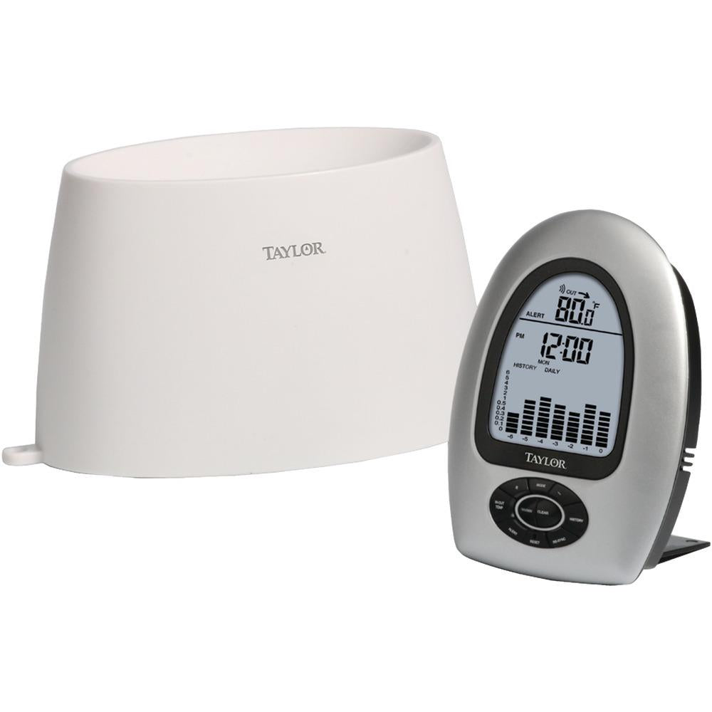 Taylor Wireless Rain Gauge With Thermometer Tap2755