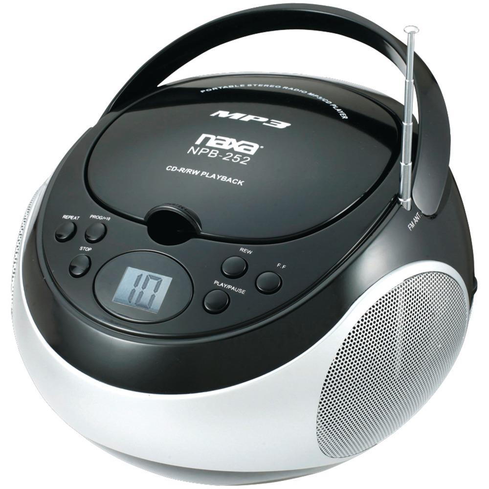 Naxa Portable Cd And Mp3 Players With Am And Fm Stereo (black) Naxnpb252bk
