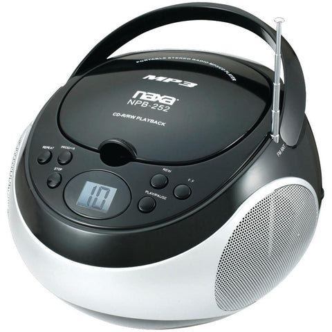 Naxa Portable Cd And Mp3 Players With Am And Fm Stereo (black) Naxnpb252bk