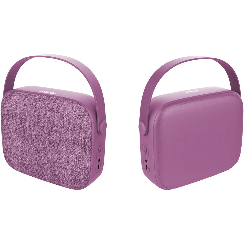 Sylvania Portable Bluetooth Retro-design Fabric Speaker (raspberry) Cursp434rsp