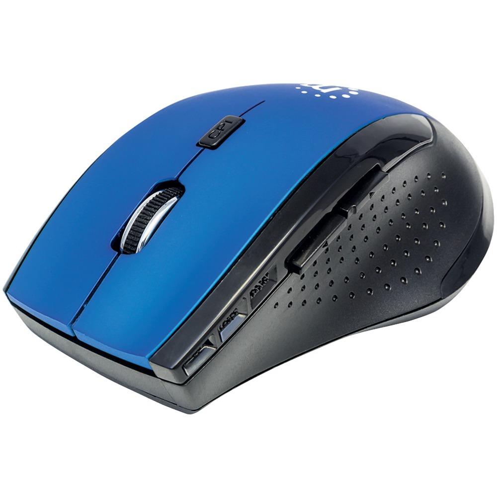 Manhattan Curve Wireless Optical Mouse (blue And Black) Ici179294