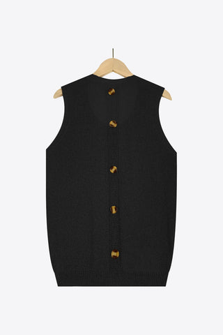 Buttoned Pocket Knit Tank