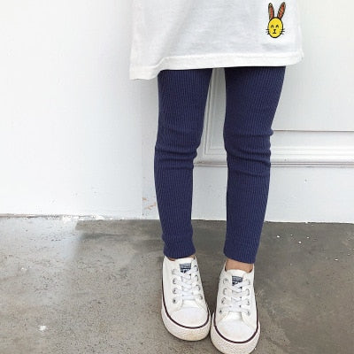 VIDMID baby girls cotton high quality Baby children leggings Pants Boys girls strip knitted leggings kids casual leggings 400603
