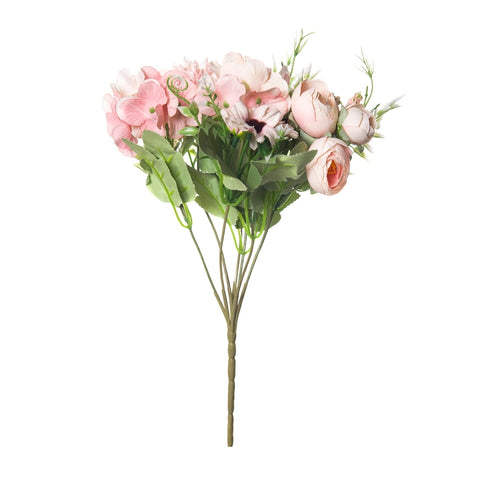 Artificial Flowers Bride Holding Bouquet Wedding Home Decoration Accessories Household Products Silk Hydrangea Cheap Fake Plants
