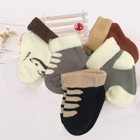 2022 5PCS/Lot 3-12M Newborn Soft Infant Socks Cotton Baby Girls Boys Socks Pure Baby Accessories