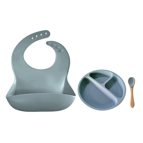 BPA Free Baby Silicone Suction Plate Kid Tableware Food Grade Silicone Non-Slip Baby Dish Infant Toddler Dinnerware