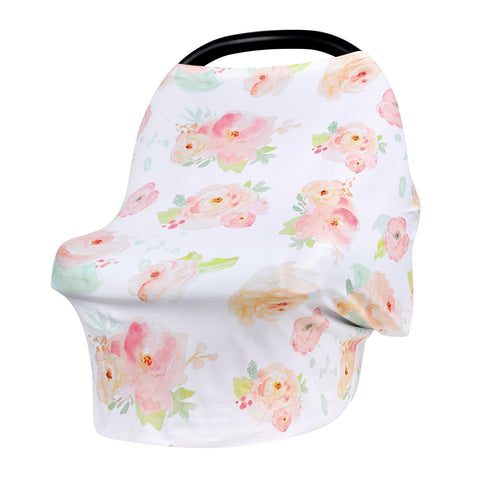 Multifunctional 5 in 1 Baby Breastfeeding Cover Car Seat Cover Canopy Shopping Cart Cover Trendy Scarf Breathable Nursing Cover