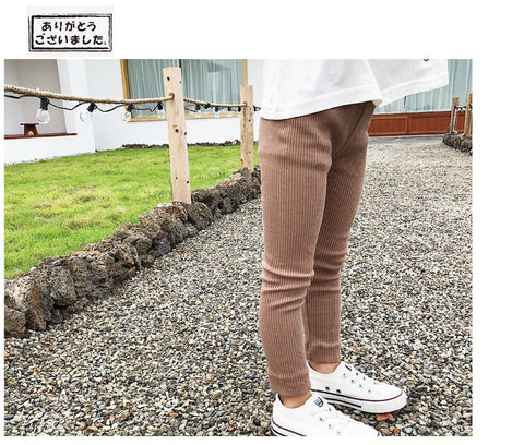 VIDMID baby girls cotton high quality Baby children leggings Pants Boys girls strip knitted leggings kids casual leggings 400603