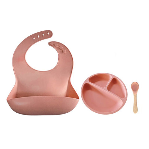 BPA Free Baby Silicone Suction Plate Kid Tableware Food Grade Silicone Non-Slip Baby Dish Infant Toddler Dinnerware
