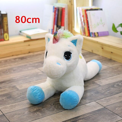 2021 New Arrival large unicorn plush toys cute pink white horse soft doll stuffed animal big toys for children birthday gift