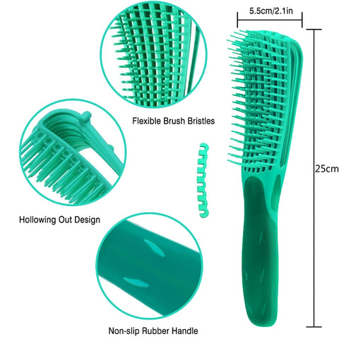 Detangling Massage Scalp Hair Brush Comb Women Styling Tool Afro African 4C Kinky Wavy Curly Hair Product