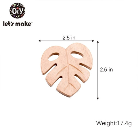 Let&#39;s Make Baby Teether Animal Beech Wood Rings 10PCS Bird Unicorn  DIY Accessories  Teething Toys Baby Products Wooden Teethers