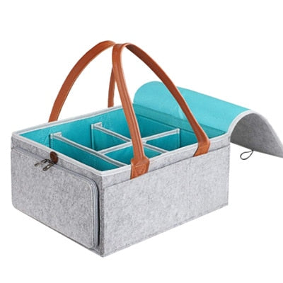Baby Diaper Organizer Portable Holder Bag for Changing Table Car Newborn Caddy Nappy Bag Maternity Nursery Organizer Storage Bin