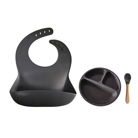 BPA Free Baby Silicone Suction Plate Kid Tableware Food Grade Silicone Non-Slip Baby Dish Infant Toddler Dinnerware