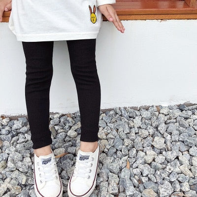 VIDMID baby girls cotton high quality Baby children leggings Pants Boys girls strip knitted leggings kids casual leggings 400603