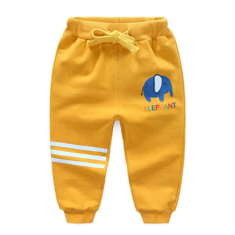 Baby Trousers Cartoon High Belly Pants Boy Grils Leggings Cotton Baby High Waist Elastic Harem Trousers Inafnt Abdomen Clothes