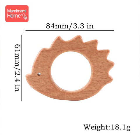 1pc Wooden Teether Wood Pendant For Pacifier Chain Baby Products Animal Wooden Blank Rodent Baby Teethers Birth Nurse Gifts Toys