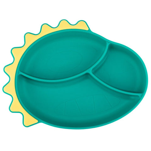 TYRY.HU 1set Baby Dishes Silicone Suction Plate Cute Children Feeding Plate Non-Slip Baby Food Feeding Bowl For Children