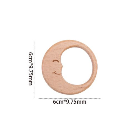 Let&#39;s Make Baby Teether Animal Beech Wood Rings 10PCS Bird Unicorn  DIY Accessories  Teething Toys Baby Products Wooden Teethers