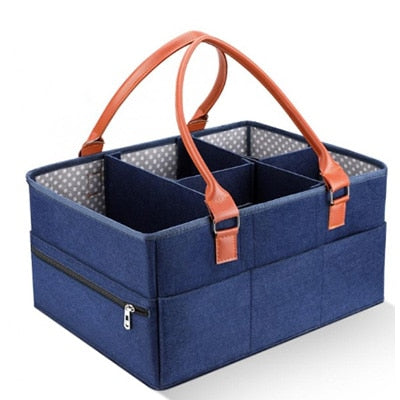 Baby Diaper Organizer Portable Holder Bag for Changing Table Car Newborn Caddy Nappy Bag Maternity Nursery Organizer Storage Bin