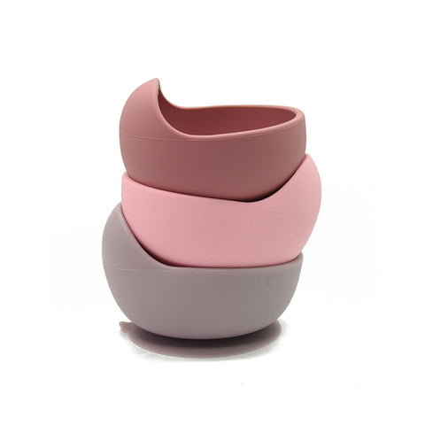 Baby Silicone Dinnerware Silicone Feeding Set Soft Cups BPA Free Wooden Spoon Kids Toddler Suction Bowl Food Grade Tableware