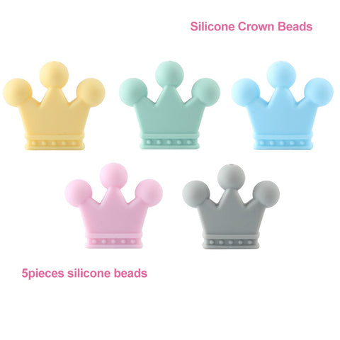 5pcs Silicone Animal Cartoon Baby Beads Teether Koala Cat Dog Bear For Pacifier Clips Beads Newborn Food grade Teething Products