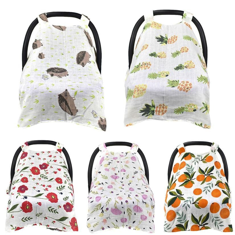 Bedspreads For Baby Stroller Muslin Stroller Cover Chair Nursing Canopy Sun Shade Craddle Blanket Trolley Cover Mosquito Net