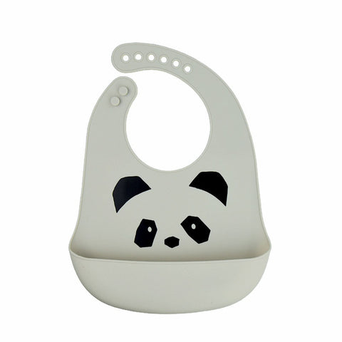 Soft and waterproof baby silicone scarf  cute cartoon print  baby items boys and girls adjustable bibs burp cloths