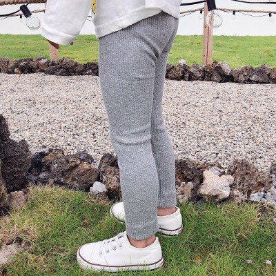 VIDMID baby girls cotton high quality Baby children leggings Pants Boys girls strip knitted leggings kids casual leggings 400603