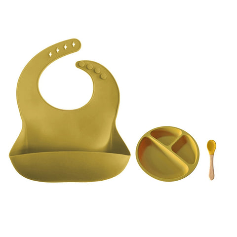 BPA Free Baby Silicone Suction Plate Kid Tableware Food Grade Silicone Non-Slip Baby Dish Infant Toddler Dinnerware