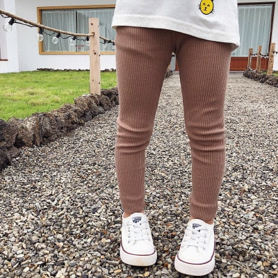 VIDMID baby girls cotton high quality Baby children leggings Pants Boys girls strip knitted leggings kids casual leggings 400603