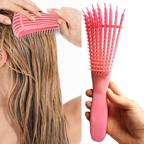 Detangling Massage Scalp Hair Brush Comb Women Styling Tool Afro African 4C Kinky Wavy Curly Hair Product