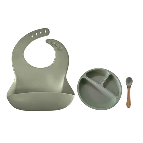 BPA Free Baby Silicone Suction Plate Kid Tableware Food Grade Silicone Non-Slip Baby Dish Infant Toddler Dinnerware