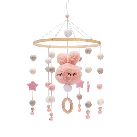 Baby Toys Wooden Baby Rattles Mobile Wool Ball Wind Chimes Bell Toys For Nerbown Bed Hanging Tent Decor Nursing Baby Products