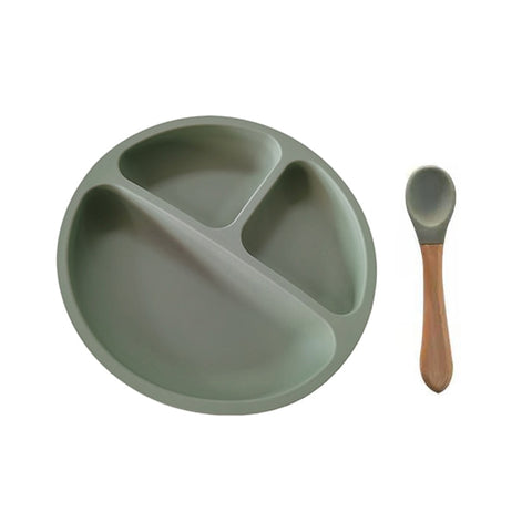 BPA Free Baby Silicone Suction Plate Kid Tableware Food Grade Silicone Non-Slip Baby Dish Infant Toddler Dinnerware