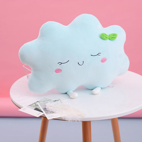 1Pc Sleepy Sun Pink Blue Clouds Pillows Elastic Plush Ultra Soft Stuffed Throw Pillows For Babies Children Cot Car Decor Props