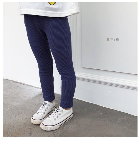 VIDMID baby girls cotton high quality Baby children leggings Pants Boys girls strip knitted leggings kids casual leggings 400603