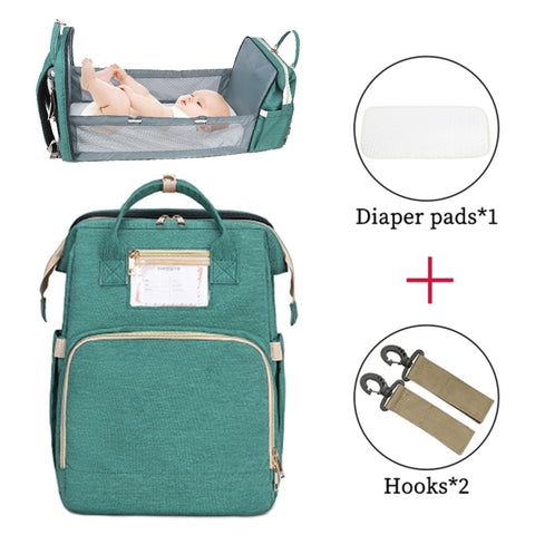 Umaubaby Diaper Bag Bed Large Capacity Maternity Bag baby bags for mom  3 in 1 foldable baby bed nappy bag Free baby mattress