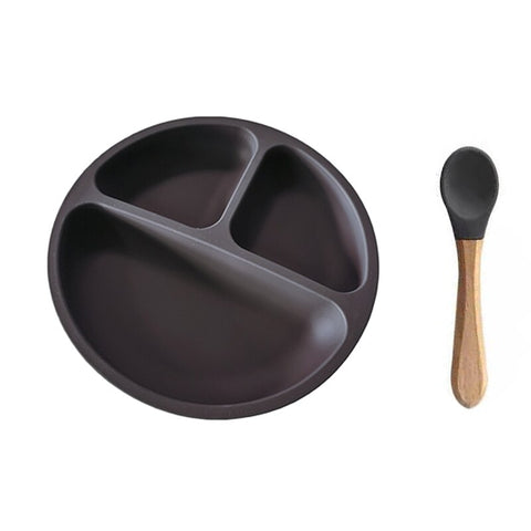 BPA Free Baby Silicone Suction Plate Kid Tableware Food Grade Silicone Non-Slip Baby Dish Infant Toddler Dinnerware