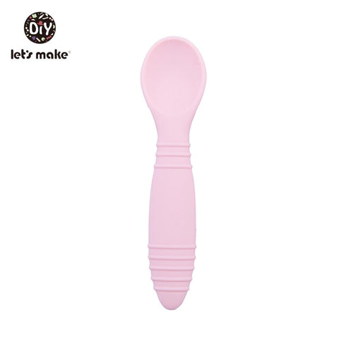 Let&#39;s Make Silicone Baby Feeding Set Waterproof Spoon Fork Non-Slip Feedings Tableware Baby Products Dinnerware For Kid BPA Free