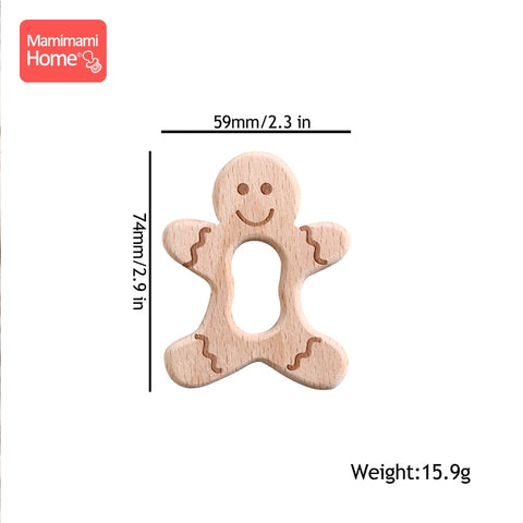 1pc Wooden Teether Wood Pendant For Pacifier Chain Baby Products Animal Wooden Blank Rodent Baby Teethers Birth Nurse Gifts Toys