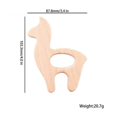 1pc Wooden Teether Wood Pendant For Pacifier Chain Baby Products Animal Wooden Blank Rodent Baby Teethers Birth Nurse Gifts Toys
