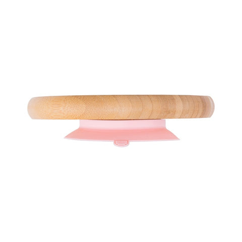 Baby Dinner Plate Baby Feeding Bowl Wooden Kids Feeding Dinnerware With Silicone Suction Cup Wooden Fork Spoon Children&#39;s Dishes