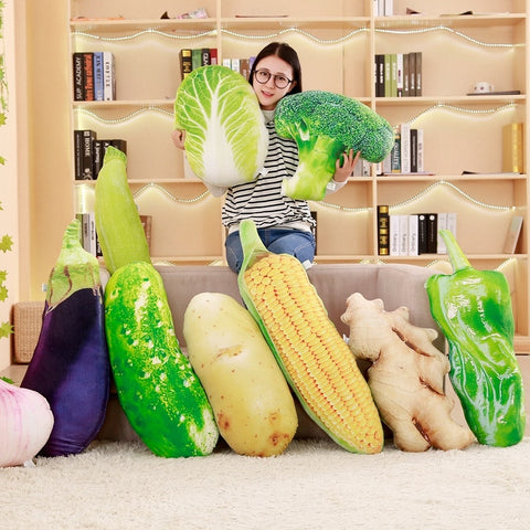 Babiqu Simulation Vegetables Shape Plush Toys Stuffed Pillow Cushion Plush toys Nap Pillow Broccoli for Kid&#39;s Christmas gifts