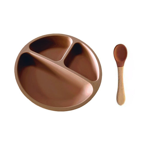 BPA Free Baby Silicone Suction Plate Kid Tableware Food Grade Silicone Non-Slip Baby Dish Infant Toddler Dinnerware