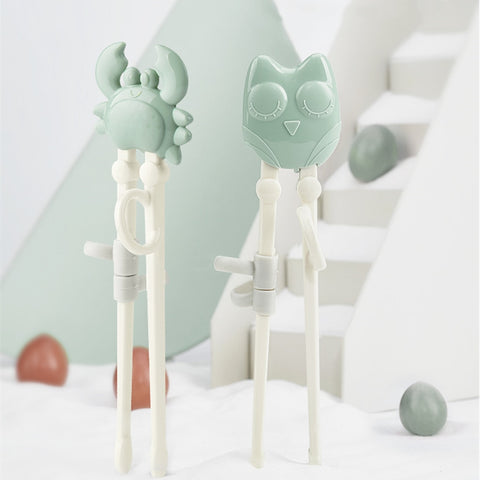 Bc Babycare 1 Pair Baby Chopsticks Kids Animals Reusable Tableware Learning Training Helper Chopsticks Children Food Sticks
