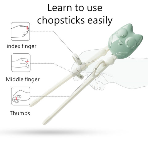 Bc Babycare 1 Pair Baby Chopsticks Kids Animals Reusable Tableware Learning Training Helper Chopsticks Children Food Sticks