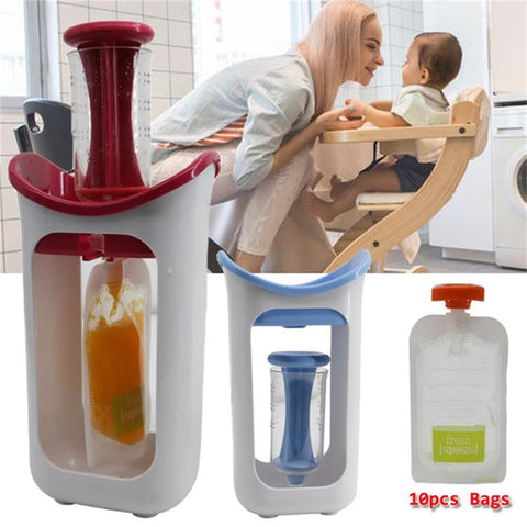 Baby Food Maker Squeeze Food Station Food Dispenser Bags Food Maker  Fruit Container Storage Baby Feeding Maker